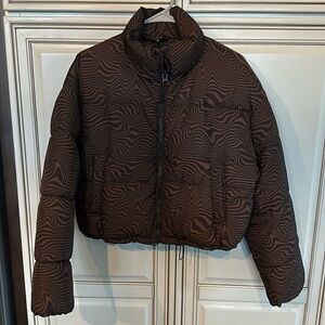 H&M brown puffer coat